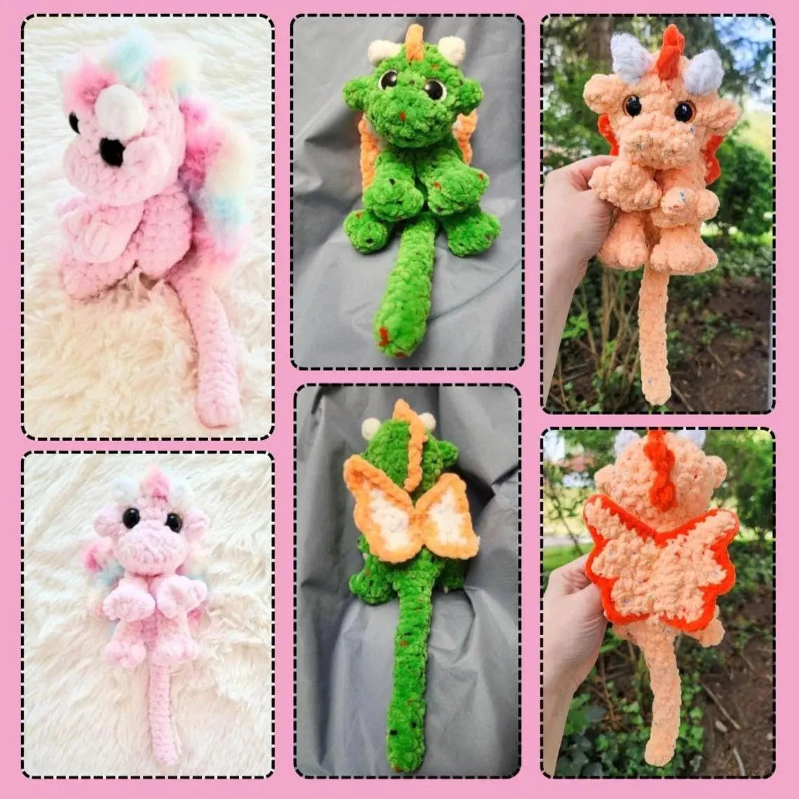 Dragon Snuggler โ LESS SEW Crochet Pattern ๐งถ (Just Sew the Wings!)
