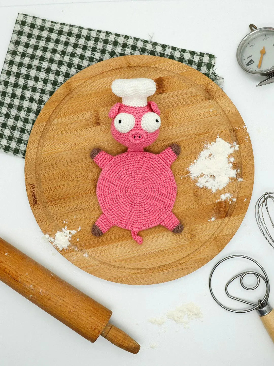 Funny Animal Crochet Coaster Pattern Set β Pig Chef, Duck & Lizard PDF Amigurumi Tutorial
