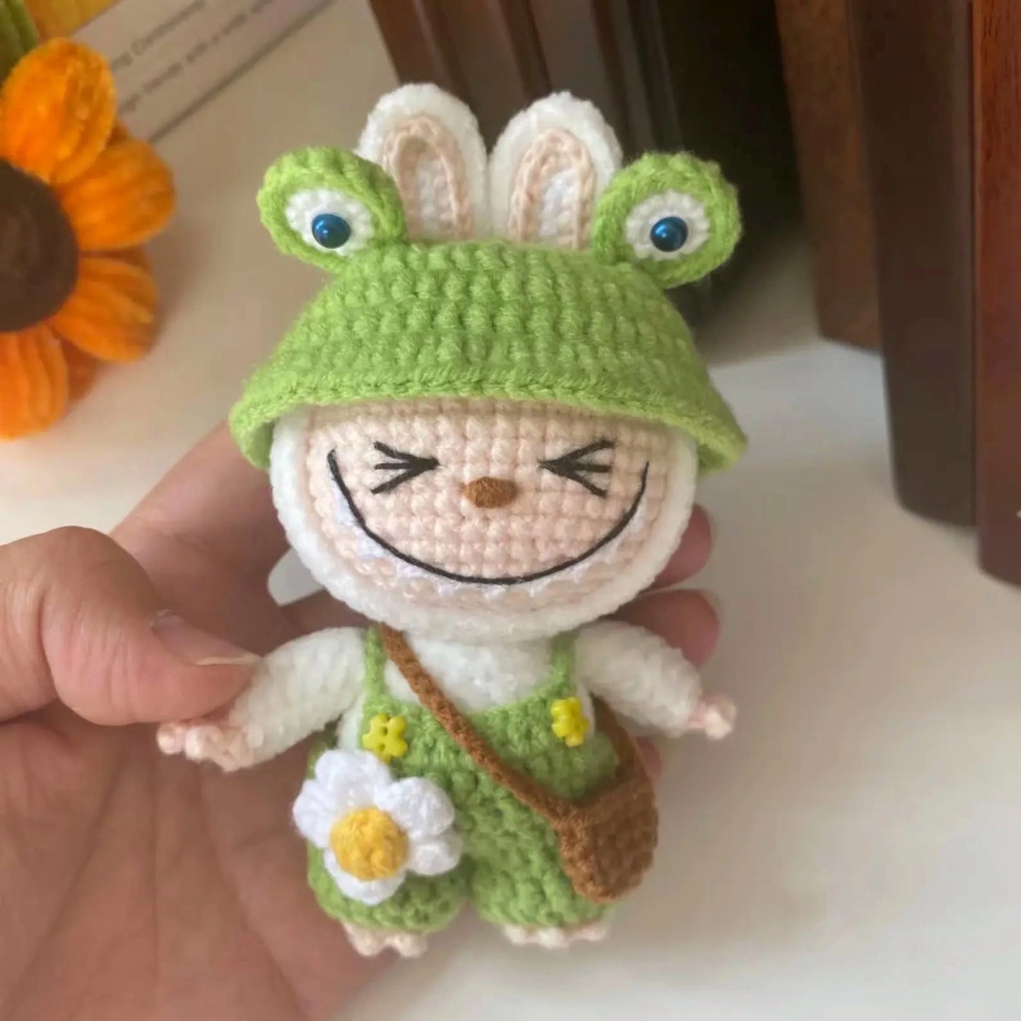 Labubu Crochet Pattern – Cute Smiling Bunny Amigurumi Plush PDF Tutorial