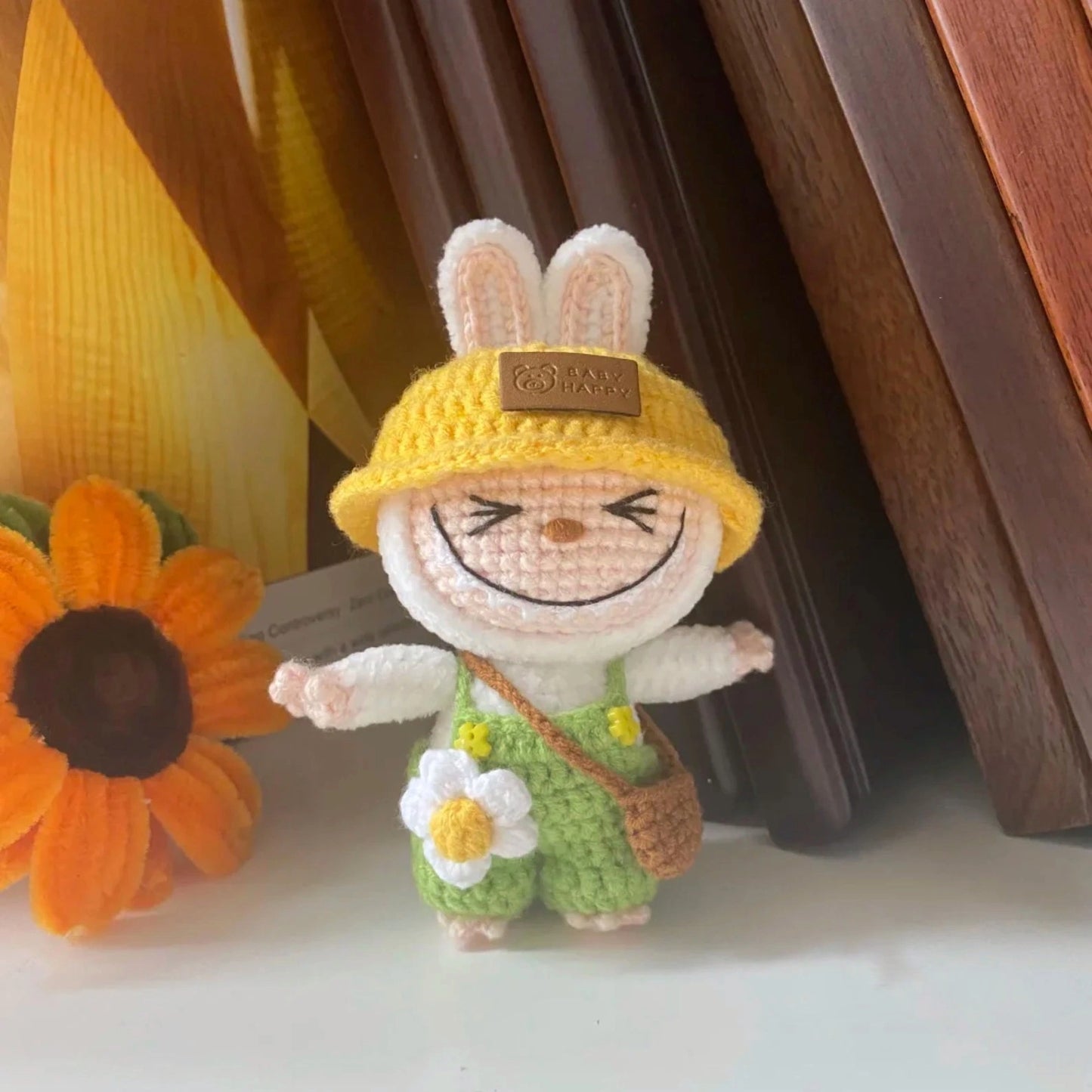 Labubu Crochet Pattern – Cute Smiling Bunny Amigurumi Plush PDF Tutorial
