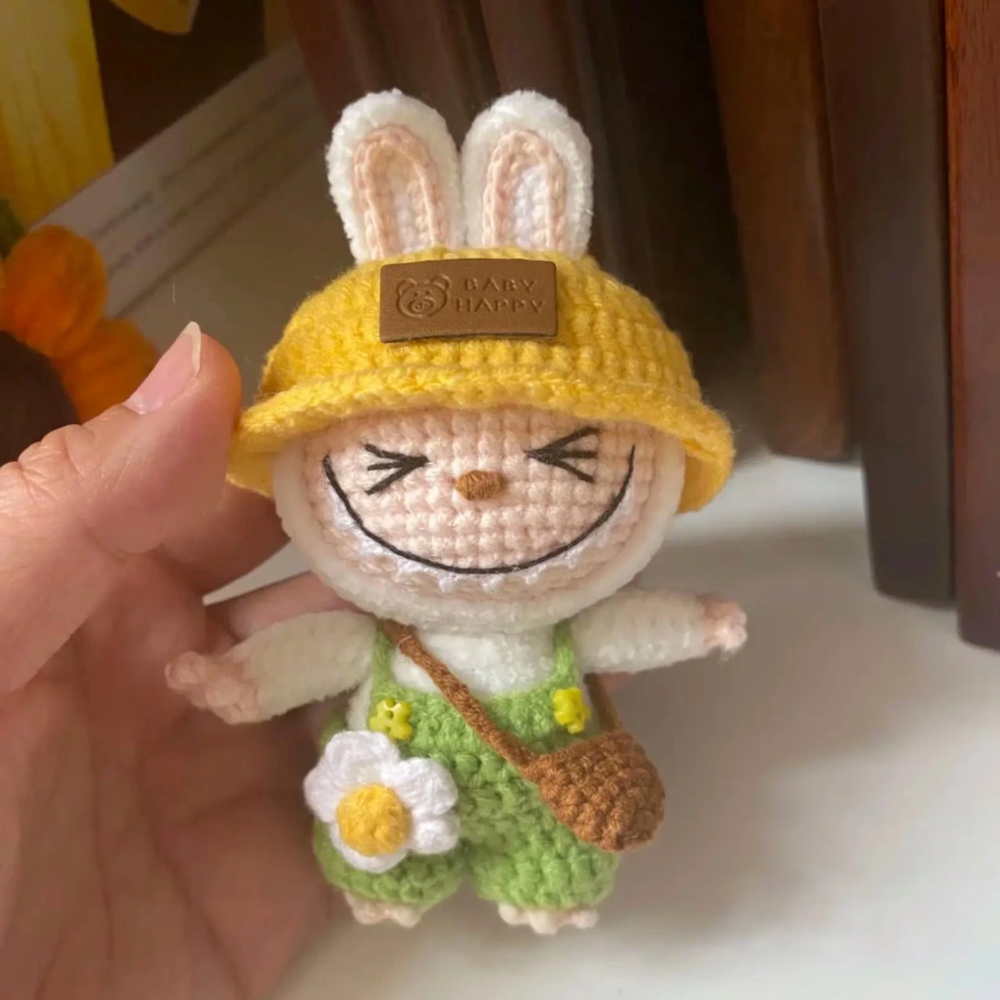 Labubu Crochet Pattern – Cute Smiling Bunny Amigurumi Plush PDF Tutorial