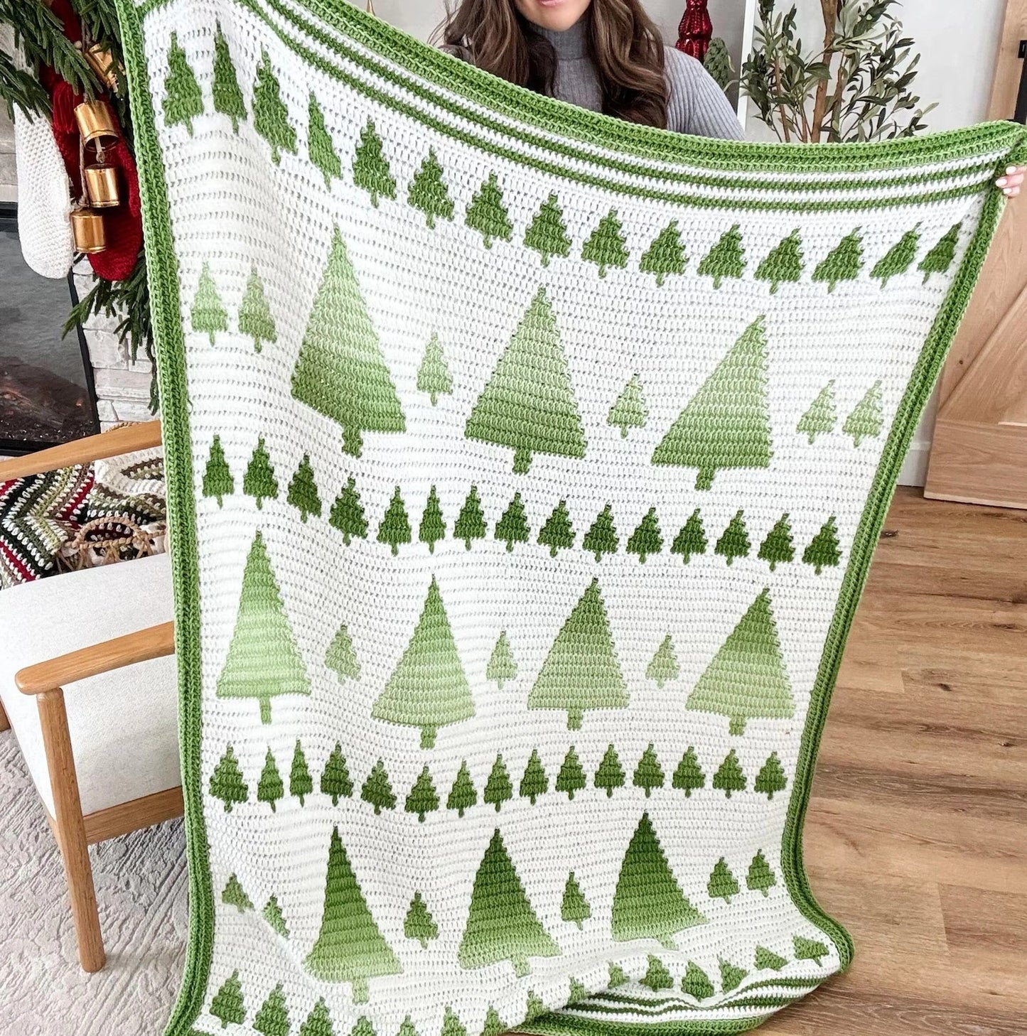 Winter Forest Mosaic Blanket Crochet Pattern + Video Tutorial | PDF Download