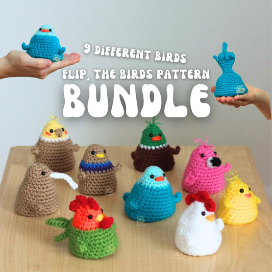 9-in-1 Reversible Bird Crochet Pattern Bundle (PDF) – Funny Amigurumi Birds