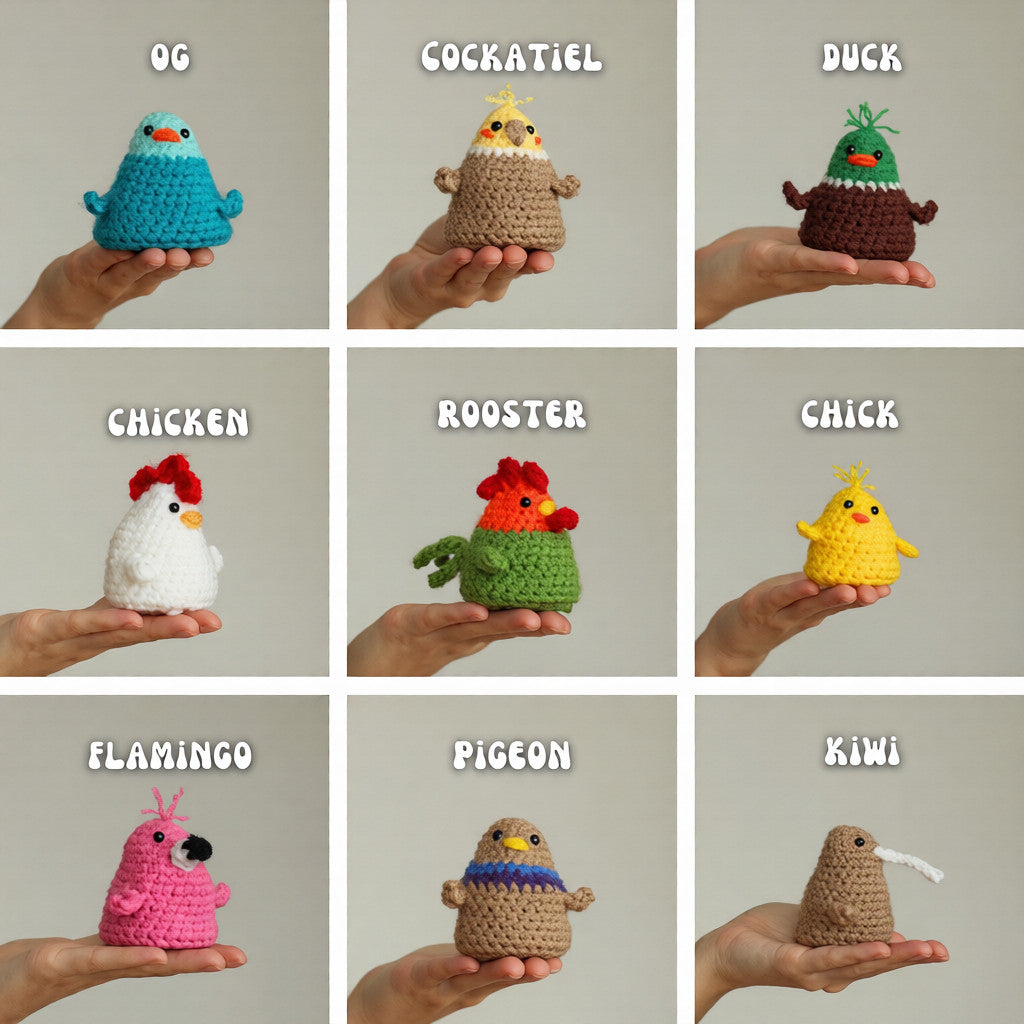 9-in-1 Reversible Bird Crochet Pattern Bundle (PDF) – Funny Amigurumi Birds