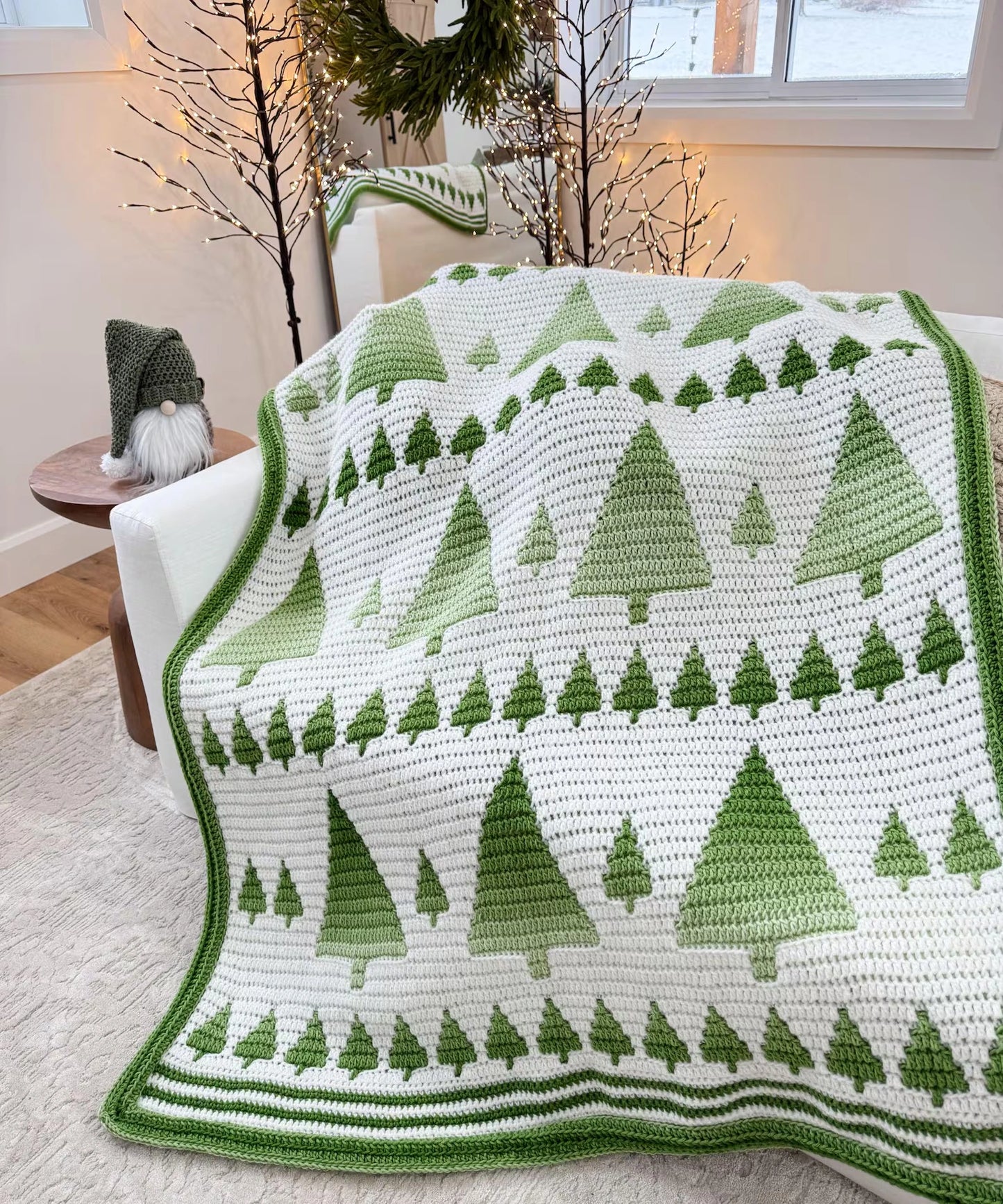 Winter Forest Mosaic Blanket Crochet Pattern + Video Tutorial | PDF Download