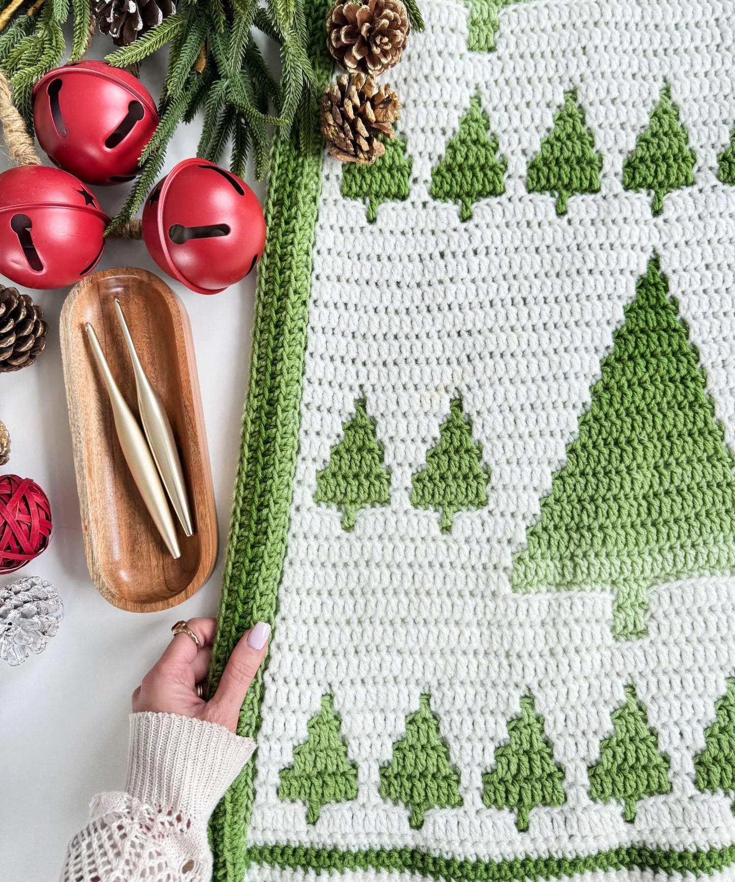 Winter Forest Mosaic Blanket Crochet Pattern + Video Tutorial | PDF Download