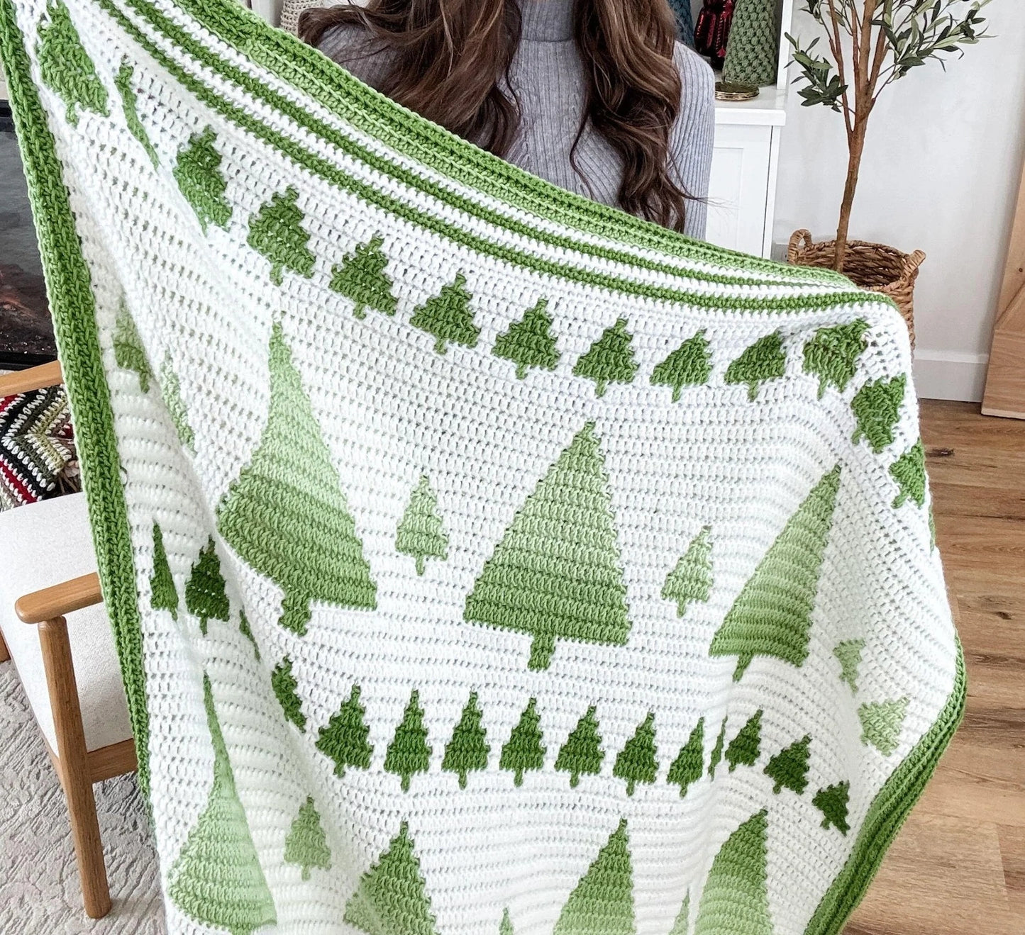 Winter Forest Mosaic Blanket Crochet Pattern + Video Tutorial | PDF Download