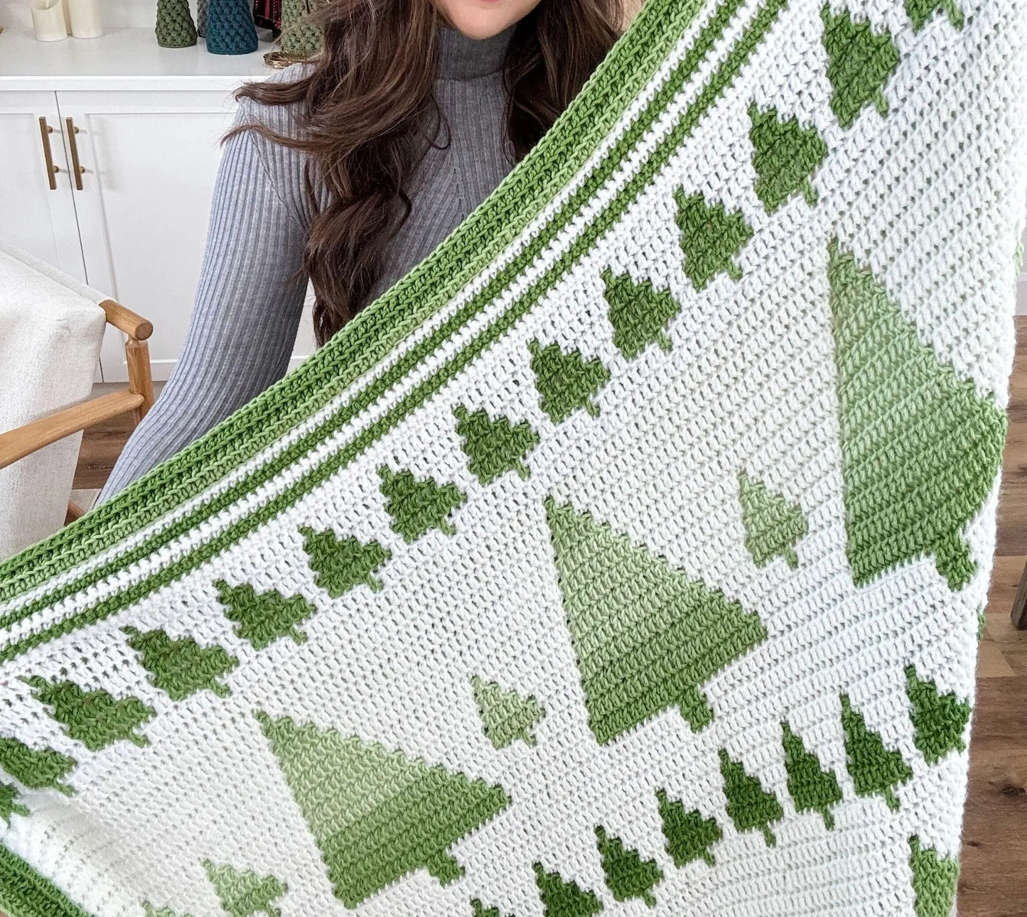 Winter Forest Mosaic Blanket Crochet Pattern + Video Tutorial | PDF Download